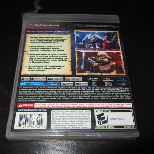 Medieval Moves Deadmund's Quest PS3 Move game new sealed