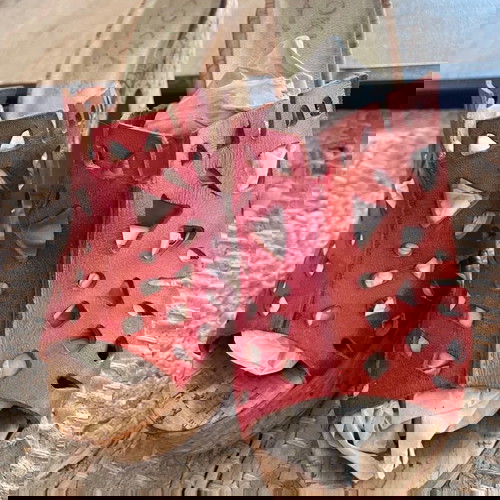 Δερμάτινα χειροποίητα mules KOKKAS SHOES 37, σαν καινούργια, κόκκινα