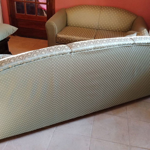 Sofa set 2+3 seats like new, sage green fabric