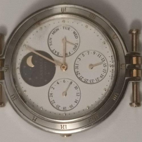 Seiko Lassale quartz watch used unisex with moon phase indicator