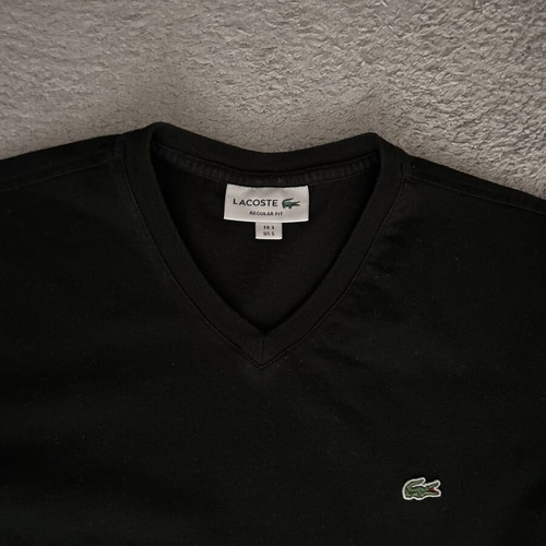 Lacoste men's V-neck t-shirt black size S