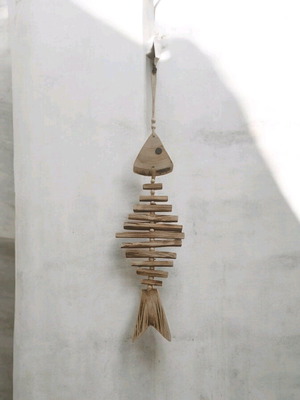 Decorative wooden fish new for wall or yard
