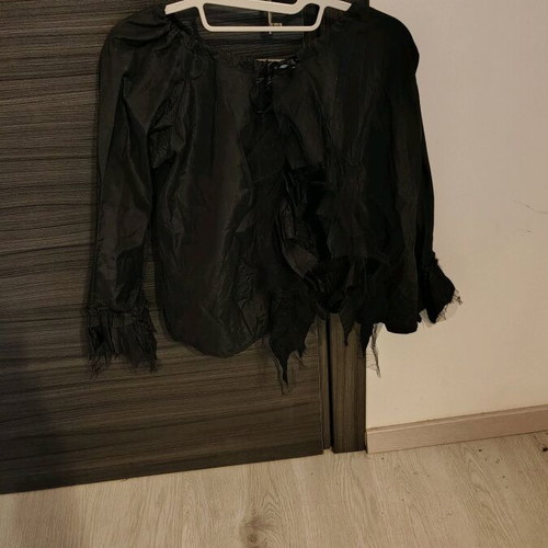 Lussile shirt black with tulle details one size new