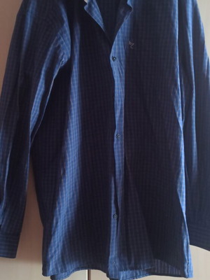 Checked shirt XXL like new, blue with brown details