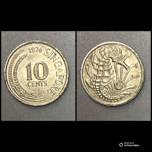 Coin 10 Cents 1976 Singapore used