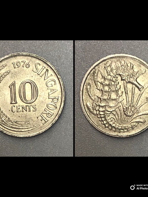 Coin 10 Cents 1976 Singapore used