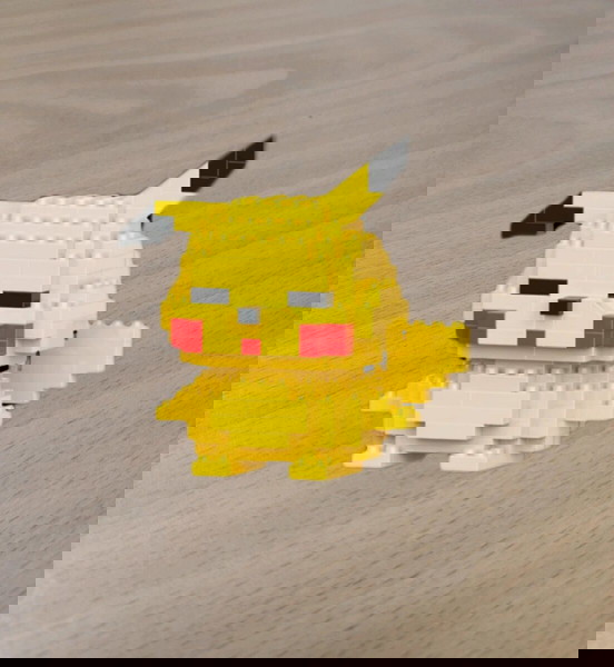  Lego touvlakia Pikachu 3D Pokemon pokemon pazl pechnidi trisdiastato Micro Nano Building Blocks Pika