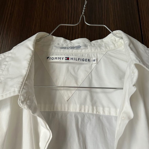 TOMMY HILFIGER, No 8 (S), women's shirt, classic, color white.