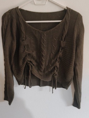 Γυναικεία μπλούζα μεταχειρισμένη, χρώμα χακί, μέγεθος M