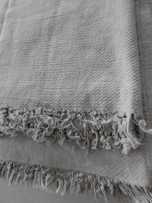 Summer throws like new, gray embossed, set of two