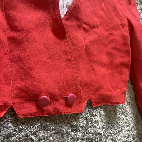 Monnalisa vintage cropped coral shirt, size S/XS