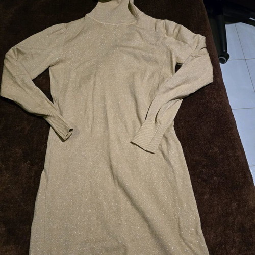 Gold dress like new, beige
