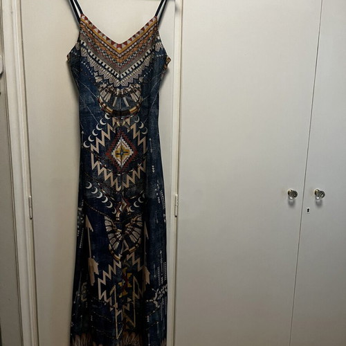 Peace And Chaos maxi summer dress, size M/L, blue multicolor
