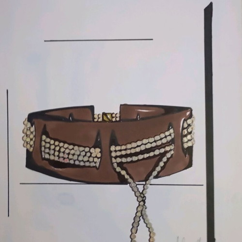 Model designs used, 6 proposals for 1920s bag and footwear