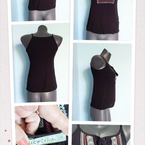 LC Waikiki Casual Women's Tank Top like new with embroidery and sequins