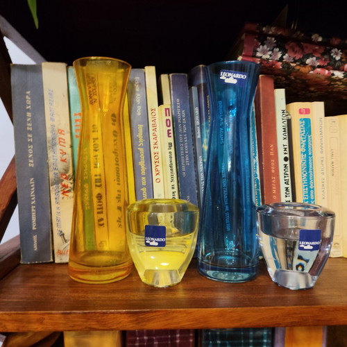 Leonardo vase and candle holder set like new