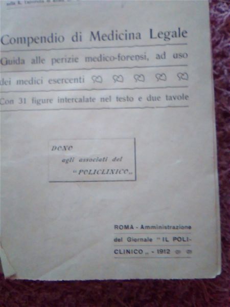  egchiridio iatrodikastikis - Compendio di Medicina Legale, 1912