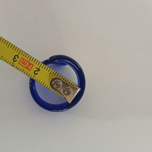Blue translucent plastic ring like new