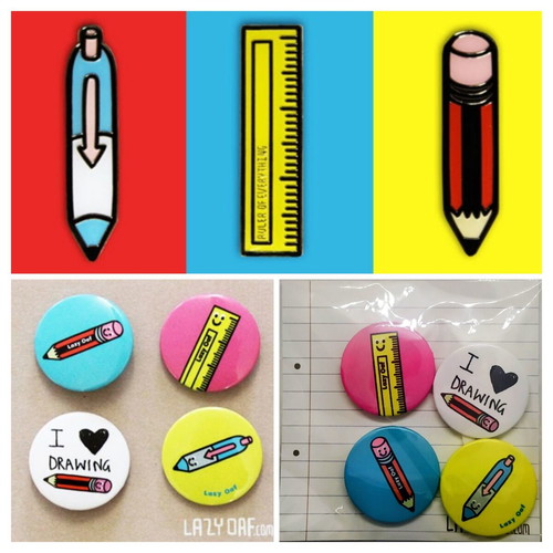 Lazy Oaf pins new, set of 4 designed for Tate London
