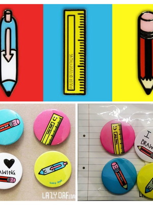 Lazy Oaf pins new, set of 4 designed for Tate London