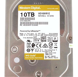 σκληρος δισκος Western Digital Gold 10TB HDD  256MB Cache
