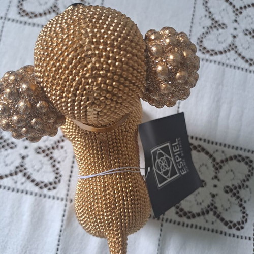 Espiel Poodle Decorative Dog New, Gold Color
