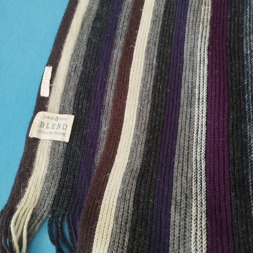Blend men's knitted scarf new, multicolor, 2 meters
