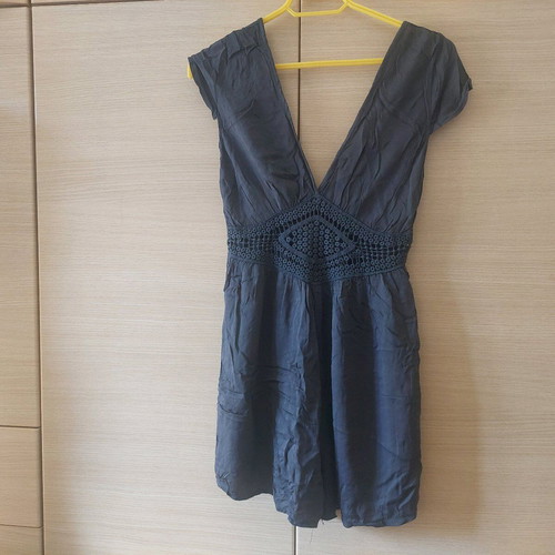 Dark blue one-piece shorts like new, Large/XL with lace detail