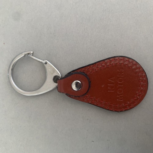 Leather vintage KIA keychain like new, classic logo