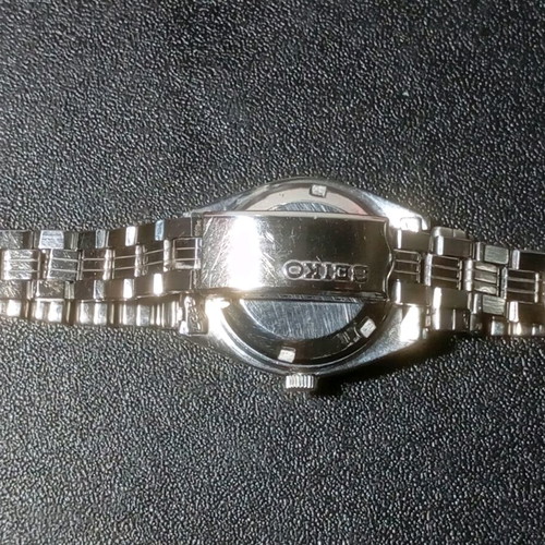 Seiko γυναικείο αυτόματο ρολόι vintage με μπλε καντράν και ατσάλινο μπρασελέ μεταχειρισμένο