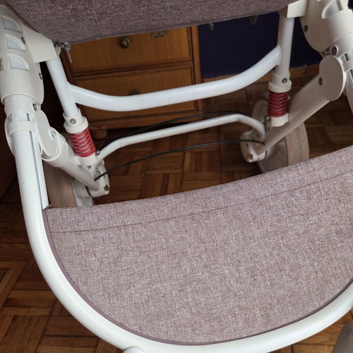 Lorelli Luna 2 in 1 baby stroller beige, convertible bassinet
