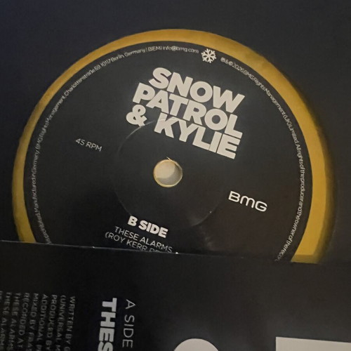 Kylie Minogue Snow Patrol βινύλιο περιορισμένης έκδοσης κίτρινο μάρμαρο 7 ιντσών