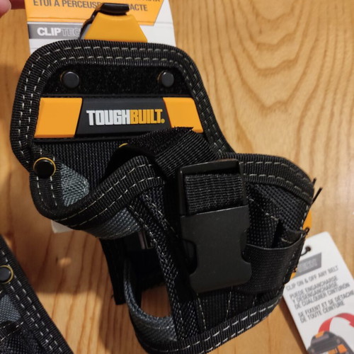 Though Built drill holster and 6-pocket tool pouch with Clip Tech