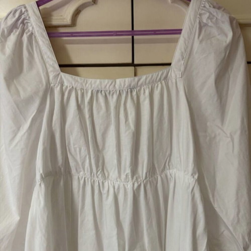 Zara white mini dress in poplin
