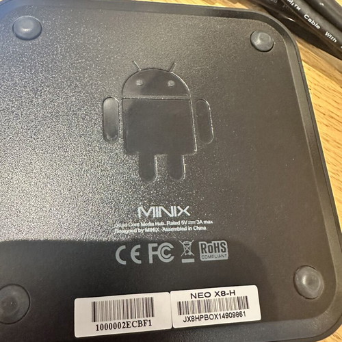 Minix Neo X8-H media player used, Android KitKat 4.4