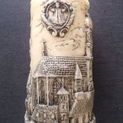 Handmade sculpted candle used with Munich Cathedral of the Virgin Mary