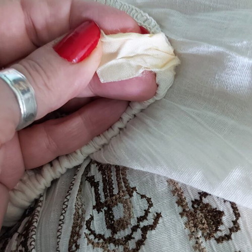 Βίντατζ ελληνική τουνίκ σε εθνο στιλ από βαμβάκι και λινό, σαν καινούργια