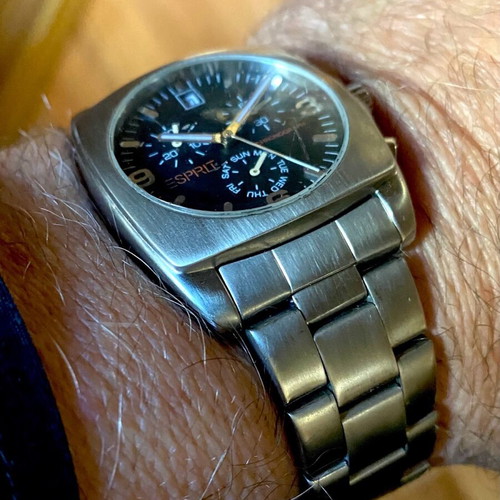 Esprit Chronograph 38mm waterproof 50M with box and warranty