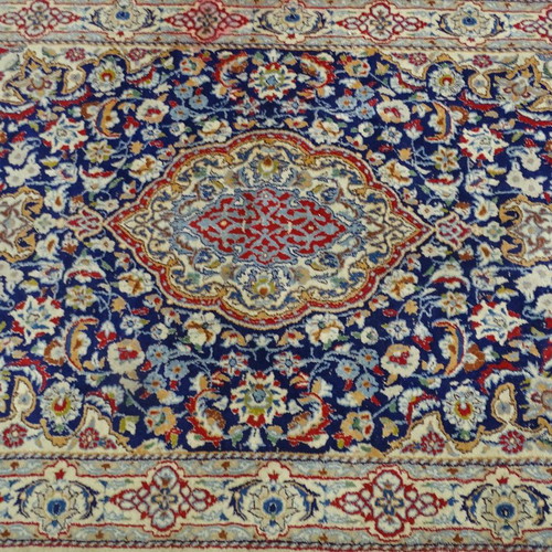Silk Nain rug used, handmade knot, 116x206 cm