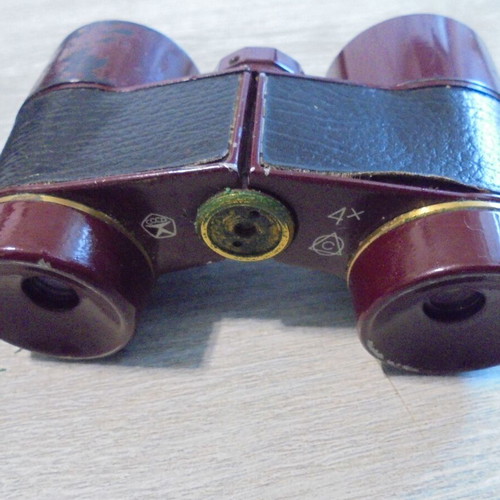 Soviet binoculars 4x Olympics Moscow 1980 used with case