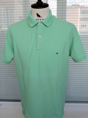 Tommy Hilfiger Men's Pima Cotton Polo Shirt Size L Fort Green like new