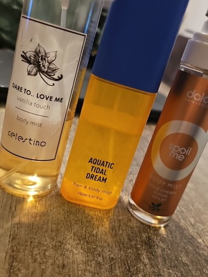 Σετ Body Mist μεταχειρισμένα, 3 γλυκά καλοκαιρινά αρώματα