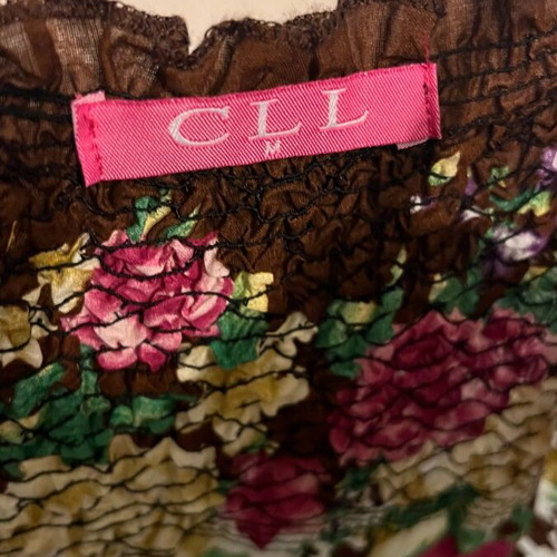 CLL No strapless dress M long new, white multicolor