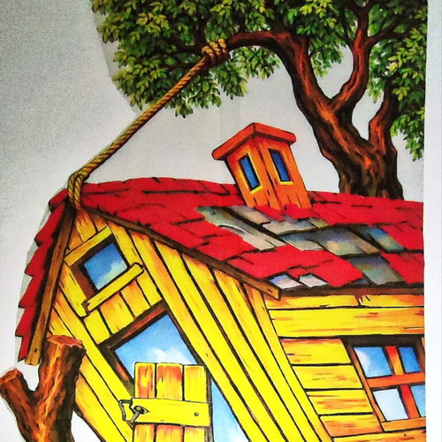 Karagiozis Shadow Theater Scenery screen print new