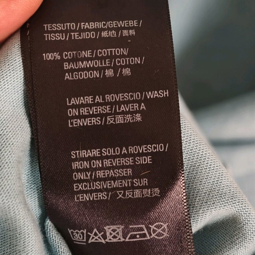 Balenciaga Men's Destroyed Oversized T-Shirt like new, turquoise, size L