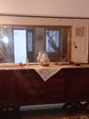 Wooden buffet with mirror, solid wood