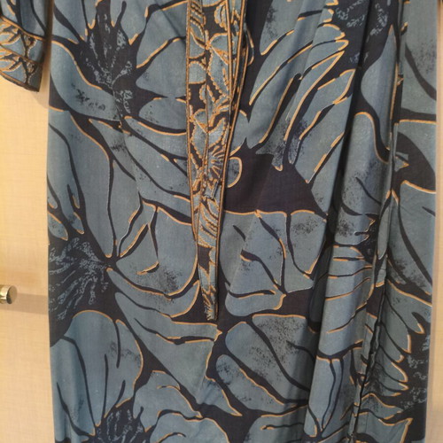 Attrattivo maxi dress new with cut-outs blue floral size S