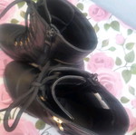 Black boots with gold zipper size 38, used, 5 cm heel