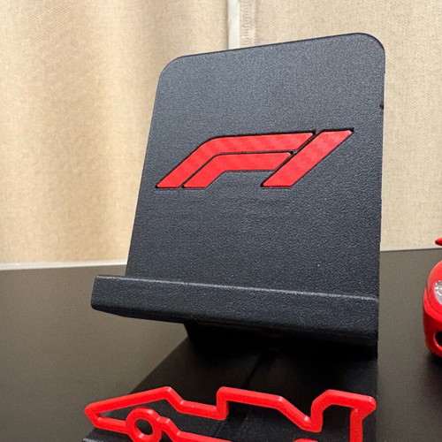3D Printed F1 Design Phone Stand from PETG Carbon Fiber new