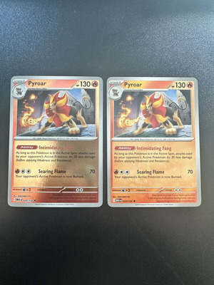 Pyroar 024/132 Mega Evolution Pokemon card, normal and reverse
